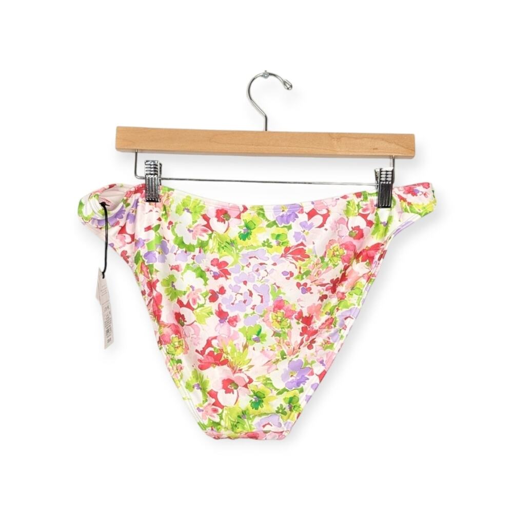 Shade & Shore Pink Multicolor Floral Ring Swim Bottom Size L - Picture 2 of 7